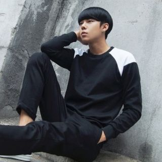 ABOKI Raglan-Sleeve Color-Block Sweatshirt