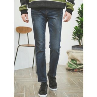 GERIO Washed Straight-Cut Jeans