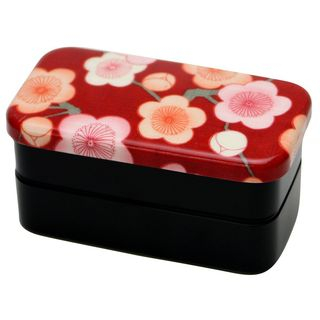 Hakoya Hakoya Nunobari 2 Layers Lunch Box Red Ume