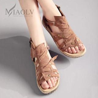 MIAOLV Strappy Flat Sandals