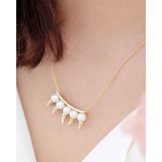 Miss21 Korea Faux-Pearl Pendant Necklace