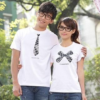 Porspor Print Couple T-Shirt
