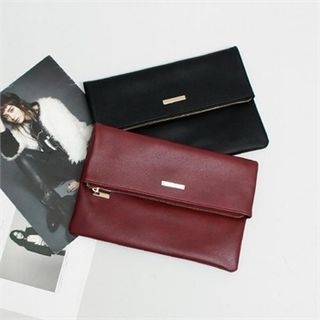 GLAM12 Faux-Leather Clutch