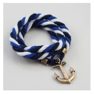 KELA Anchor Dangle Woven Bracelet