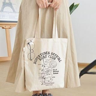 Aoba Map Printed Shopper Bag