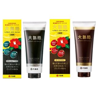 Oshima Tsubaki - Hair Color Treatment Dark Brown - 180g