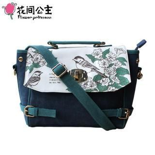 Flower Princess Bird Print Cross Bag One Size