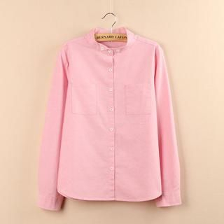 Tangi Long Sleeved Stand Collar Blouse