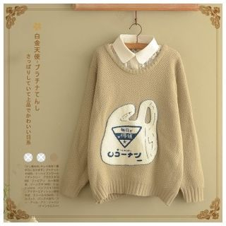 Angel Love Appliqu  Sweater