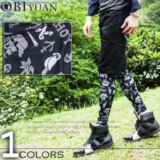 OBI YUAN Printed Leggings Black - One Size