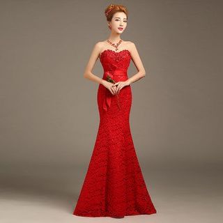 Loree Sweetheart Neckline Lace Mermaid Evening Gown