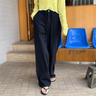 Drawcord Wide-Leg Pants