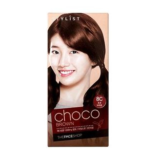 The Face Shop Stylist Silky Hair Color Cream (#8C Choco Brown) 130ml No.8C - Choco Brown