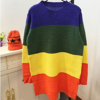 Ashlee Color Block Chunky Sweater