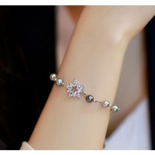 Mbox Jewelry Mabe Pearl & Austrian Diamond Star Bracelet