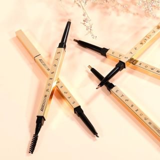 Xixi - Dual Head Eyebrow Pencil - 4-5 #05 Black