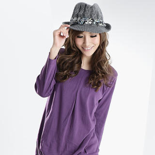 RingBear Pleated Scoopneck Long Tee