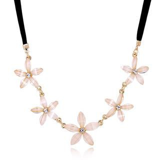 Best Jewellery Rhinestone Flower Necklace