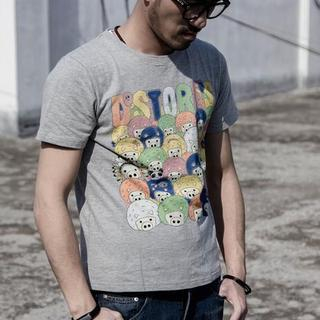 YIDESIMPLE Cartoon-Print T-Shirt