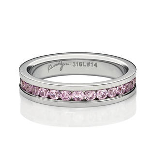 Kenny & co. Full Pink Crystals Steel Ring