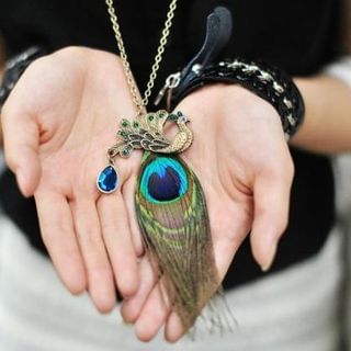 Seoul Young Peacock-Accent Necklace