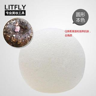 Litfly Natural Konjac Sponge (Round) (Original) 1 pc