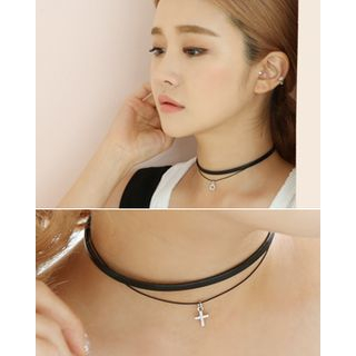 Miss21 Korea Faux Leather Choker (2 Designs)