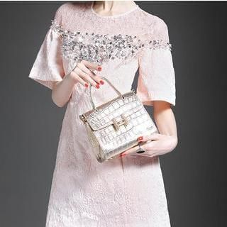 Alaroo Lace Yoke Embellished Shift Dress