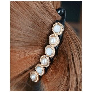 Miss21 Korea Faux Pear-Embellish Hair Clamp