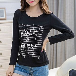 Fashion Street Long-Sleeve Print T-Shirt