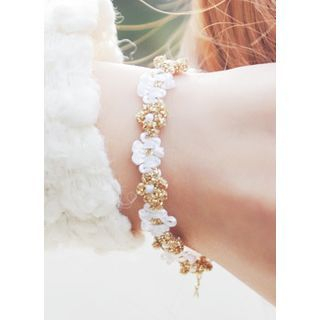 kitsch island Glittered Flower Bracelet