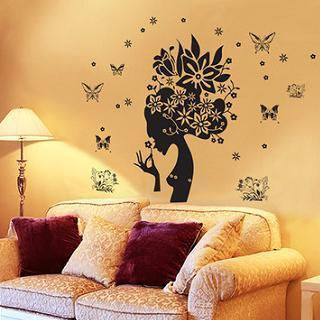 LESIGN Flower Fairy Wall Sticker