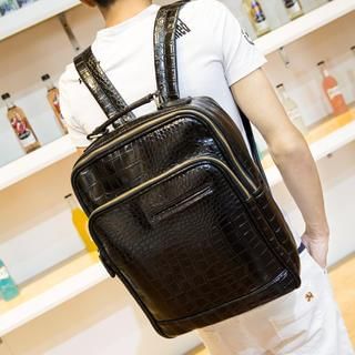 Yiku Faux-Leather Backpack