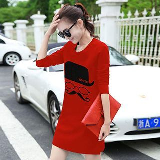 Emeline Long-Sleeve Applique Dress