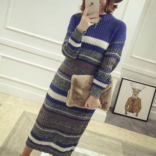 MayFair Striped Long Sweater Dress