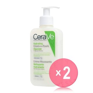 CeraVe - Hydrating Cream-To-Foam Cleanser For Normal To Dry Skin 2pcs Bundle Set 236ml x 2 pcs