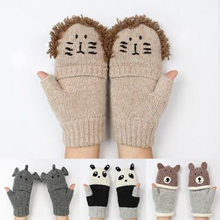 Rose Shop Animal Knit Gloves