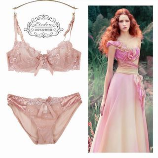 Eisden Lingerie Set: Lace Bra + Panties