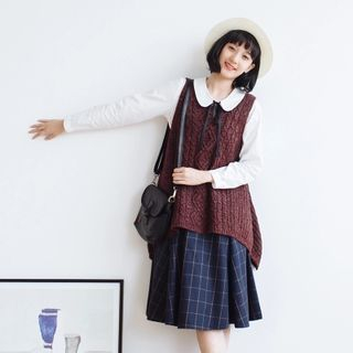 Forest Girl Cable Knit Vest