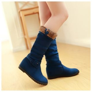 CITTA Belted Mid-Calf Boots