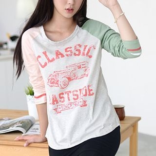 59 Seconds Lettering Print Long-Sleeve Top