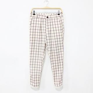 Mr. Cai Check Slim-Fit Cropped Pants