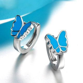 T400 Jewelers Sterling Silver Butterfly Earrings