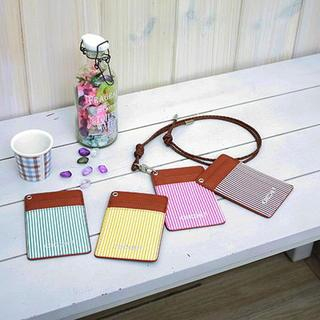 BABOSARANG Striped Card Holder with Strap