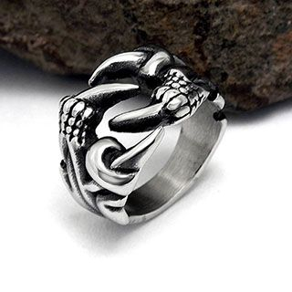 Andante Dragon Claw Titanium Steel Ring