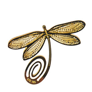 ioishop Dragonfly Bookmark - Golden　 Gold - One Size