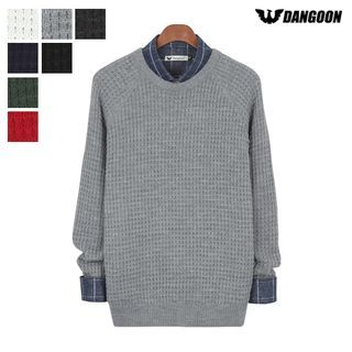 DANGOON Reglan-Sleeve Waffle-Knit Sweater