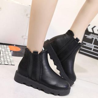 Kicko Faux Leather Ankle Boots