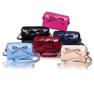 BeiBaoBao Faux-Leather Bow-Accent Cross Bag