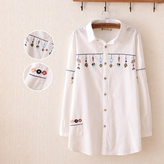 P.E.I. Girl Long-Sleeve Embroidered Shirt